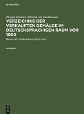 Verzeichnis der verkauften Gemälde im deutschsprachigen Raum vor 1800 (eBook, PDF)