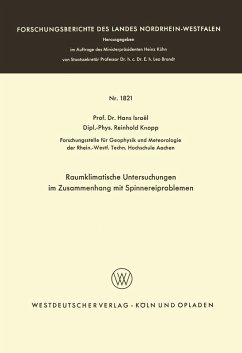 Raumklimatische Untersuchungen im Zusammenhang mit Spinnereiproblemen (eBook, PDF) - Israël, Hans