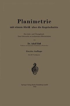 Planimetrie mit einem Abriß über die Kegelschnitte (eBook, PDF) - Hess, Alfred