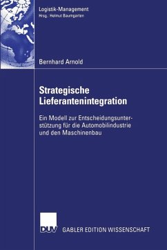 Strategische Lieferantenintegration (eBook, PDF) - Arnold, Bernhard