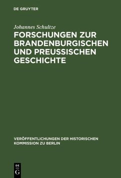 Cover Forschungen zur brandenburgischen und preussischen Geschichte (eBook, PDF)
