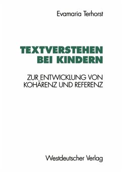 Textverstehen bei Kindern (eBook, PDF) - Terhorst, Evamaria