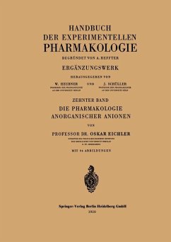 Cover Die Pharmakologie Anorganischer Anionen (eBook, PDF)