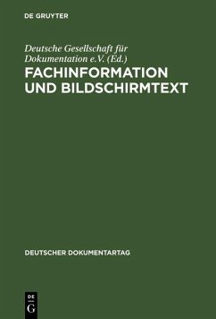 Cover Fachinformation und Bildschirmtext (eBook, PDF)