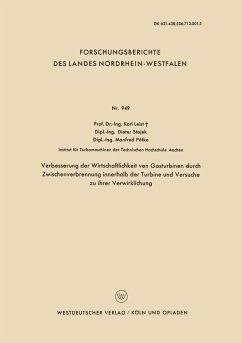Cover Verbesserung der Wirtschaftlichkeit von Gasturbinen durch Zwischenverbrennung innerhalb der Turbine und Versuche zu ihrer Verwirklichung (eBook, PDF)