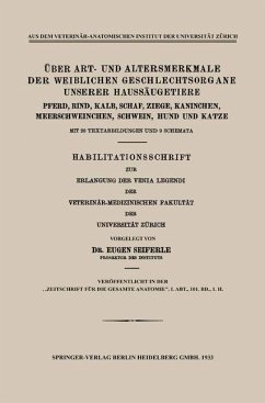 Cover Über Art- und Altersmerkmale der Weiblichen Geschlechtsorgane Unserer Haussäugetiere (eBook, PDF)