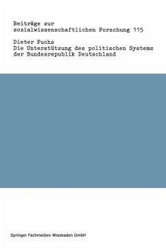 Die Unterstützung des politischen Systems der Bundesrepublik Deutschland (eBook, PDF) - Fuchs, Dieter