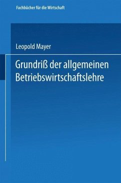 Cover Grundriß der allgemeinen Betriebswirtschaftslehre (eBook, PDF)