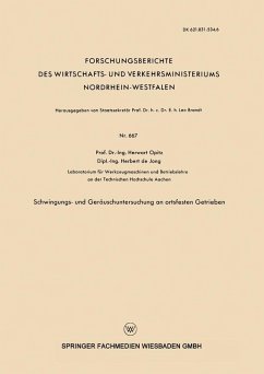 Schwingungs- und Geräuschuntersuchung an ortsfesten Getrieben (eBook, PDF) - Opitz, Herwart