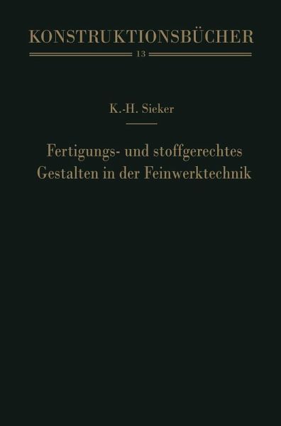 Fertigungs- und stoffgerechtes Gestalten in der Feinwerktechnik (eBook, PDF)