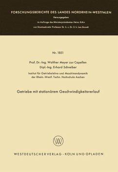 Getriebe mit stationärem Geschwindigkeitsverlauf (eBook, PDF) - Meyer Zur Capellen, Walther