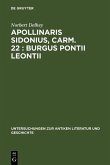 Apollinaris Sidonius, carm. 22: Burgus Pontii Leontii (eBook, PDF)