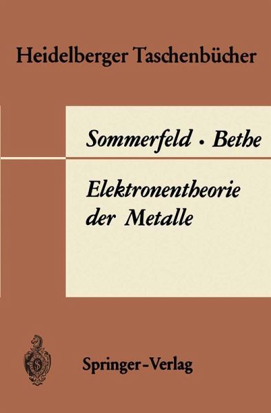 Elektronentheorie der Metalle (eBook, PDF) Elektronentheorie der Metalle (eBook, PDF)