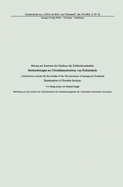 Cover Beitrag zur Kenntnis des Feinbaus der Frühholztracheiden Beobachtungen an Ultradünnschnitten von Fichtenholz (eBook, PDF)