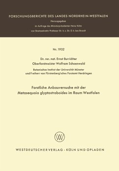 Cover Forstliche Anbauversuche mit der Metasequoia glyptostroboides im Raum Westfalen (eBook, PDF)