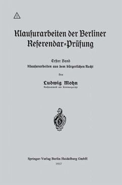 Cover Klausurarbeiten der Berliner Referendar-Prüfung (eBook, PDF)