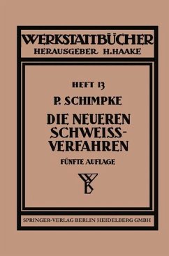Cover Die neueren Schweissverfahren (eBook, PDF)
