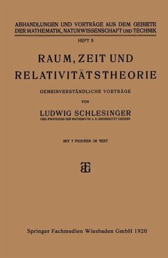 Raum, Zeit und Relativitätstheorie (eBook, PDF) - Schlesinger, Ludwig
