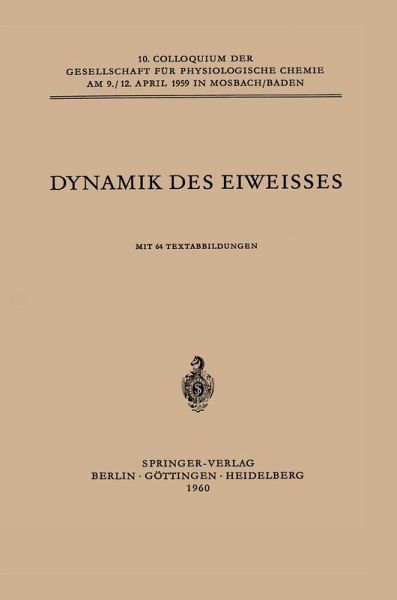 Dynamik des Eiweisses (eBook, PDF) Dynamik des Eiweisses (eBook, PDF)