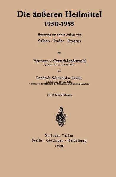 Die äußeren Heilmittel 1950-1955 (eBook, PDF) Die äußeren Heilmittel 1950-1955 (eBook, PDF)