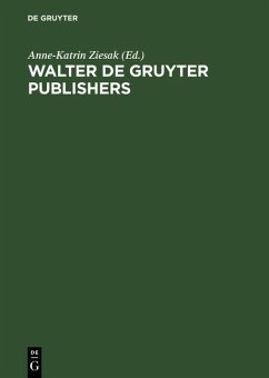 Cover Walter de Gruyter Publishers (eBook, PDF)