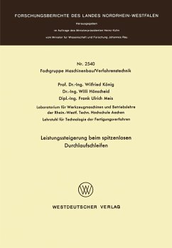 Leistungssteigerung beim spitzenlosen Durchlaufschleifen (eBook, PDF) - König, Wilfried