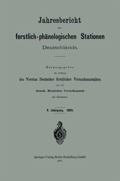 Cover Jahresbericht der forstlich-phänologischen Stationen Deutschlands (eBook, PDF)