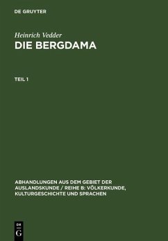 Cover Heinrich Vedder: Die Bergdama. Teil 1 (eBook, PDF)