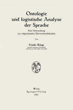 Ontologie und logistische Analyse der Sprache (eBook, PDF) - Küng, Guido