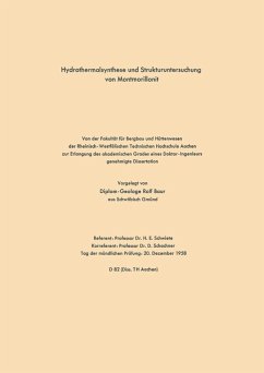 Hydrothermalsynthese und Strukturuntersuchung von Montmorillonit (eBook, PDF) - Schwiete, Rolf