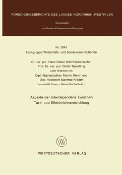 Aspekte der Interdependenz zwischen Tarif- und Effektivlohnentwicklung (eBook, PDF) - Kleinhückelskoten, Hans-Dieter