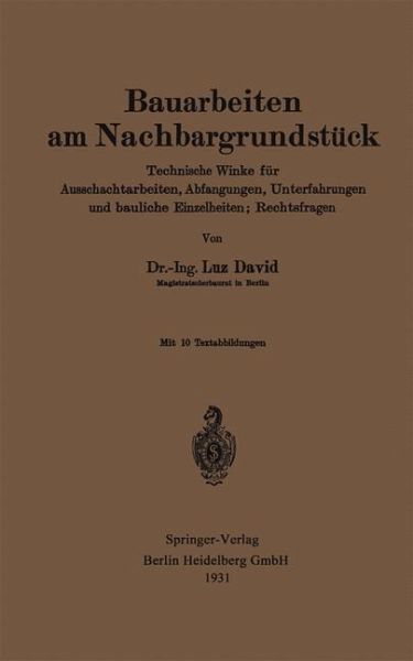 Bauarbeiten am Nachbargrundstück (eBook, PDF) Bauarbeiten am Nachbargrundstück (eBook, PDF)