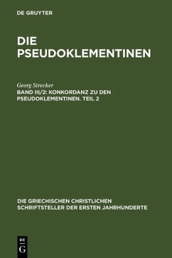 Konkordanz zu den Pseudoklementinen, Teil 2 (eBook, PDF) - Strecker, Georg