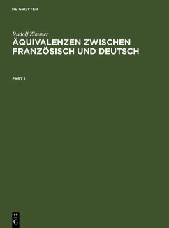 Äquivalenzen zwischen Französisch und Deutsch (eBook, PDF) - Zimmer, Rudolf
