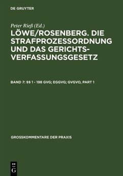 Cover §§ 1 - 198 GVG; EGGVG; GVGVO (eBook, PDF)