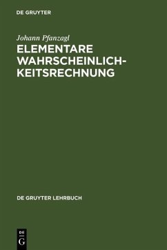 Elementare Wahrscheinlichkeitsrechnung (eBook, PDF) - Pfanzagl, Johann