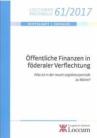 Öffentliche Finanzen in föderaler Verflechtung