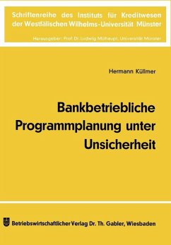 Cover Bankbetriebliche Programmplanung unter Unsicherheit (eBook, PDF)