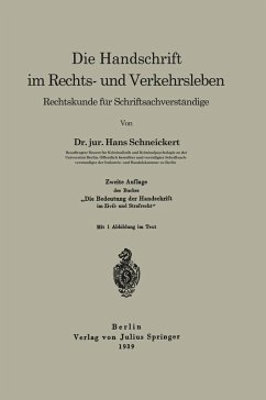 Die Handschrift im Rechts- und Verkehrsleben (eBook, PDF) - Schneickert, Hans