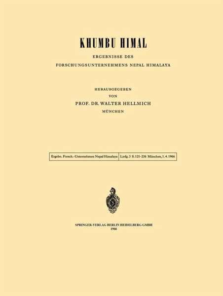 Khumbu Himal - Ergebnisse des Forschungsunternehmens Nepal Himalaya (eBook, PDF)