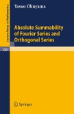 Absolute Summability of Fourier Series and Orthogonal Series (eBook, PDF)
