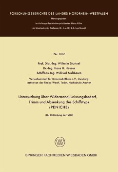 Cover Untersuchung über Widerstand, Leistungsbedarf, Trimm und Absenkung des Schiffstyps (eBook, PDF)