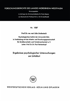 Ergebnisse psychologischer Untersuchungen am Unfallort (eBook, PDF) - Undeutsch, Udo
