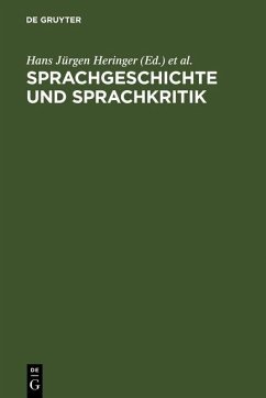 Cover Sprachgeschichte und Sprachkritik (eBook, PDF)