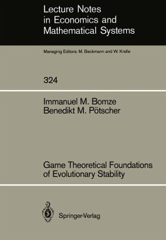 Cover Game Theoretical Foundations of Evolutionary Stability (eBook, PDF)