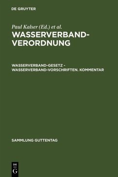Cover Wasserverbandverordnung (eBook, PDF)