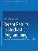Recent Results in Stochastic Programming (eBook, PDF)
