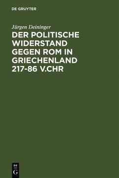 Cover Der politische Widerstand gegen Rom in Griechenland 217-86 v.Chr (eBook, PDF)