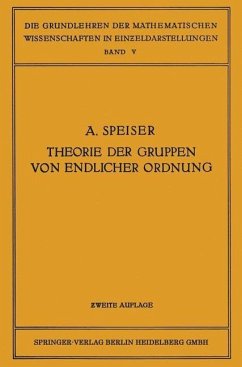 Die Theorie der Gruppen von Endlicher Ordnung (eBook, PDF) - Speiser, Andreas