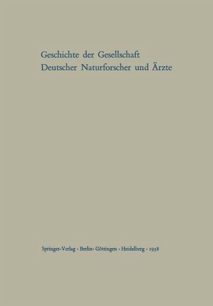 Kleines Quellenbuch zur Geschichte der Gesellschaft Deutscher Naturforscher und Ärzte (eBook, PDF)